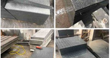 海南 芝麻黑地铺石材