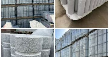 海南 芝麻白花岗岩挡车柱、隔离柱多少钱