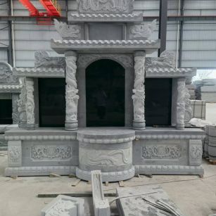 海南 芝麻灰高档墓碑，土墓，可定制