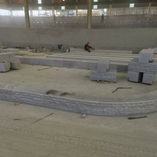 海南 芝麻白整石坐凳（光面+自然面）