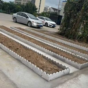 海南 花边石、花围石、花园石安装效果