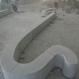 海南 花岗岩整石坐凳拼装