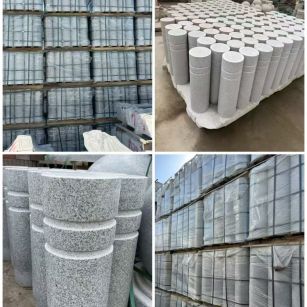 海南 芝麻白花岗岩挡车柱、隔离柱多少钱