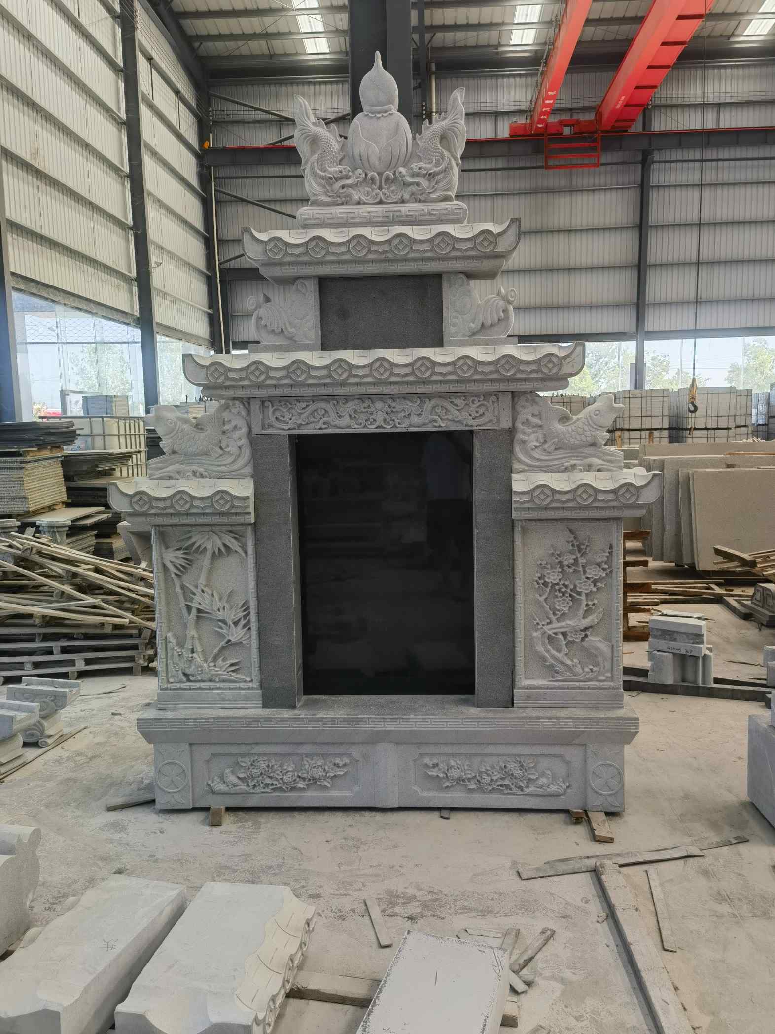 海南 芝麻灰高档墓碑、土墓，一套也支持定做