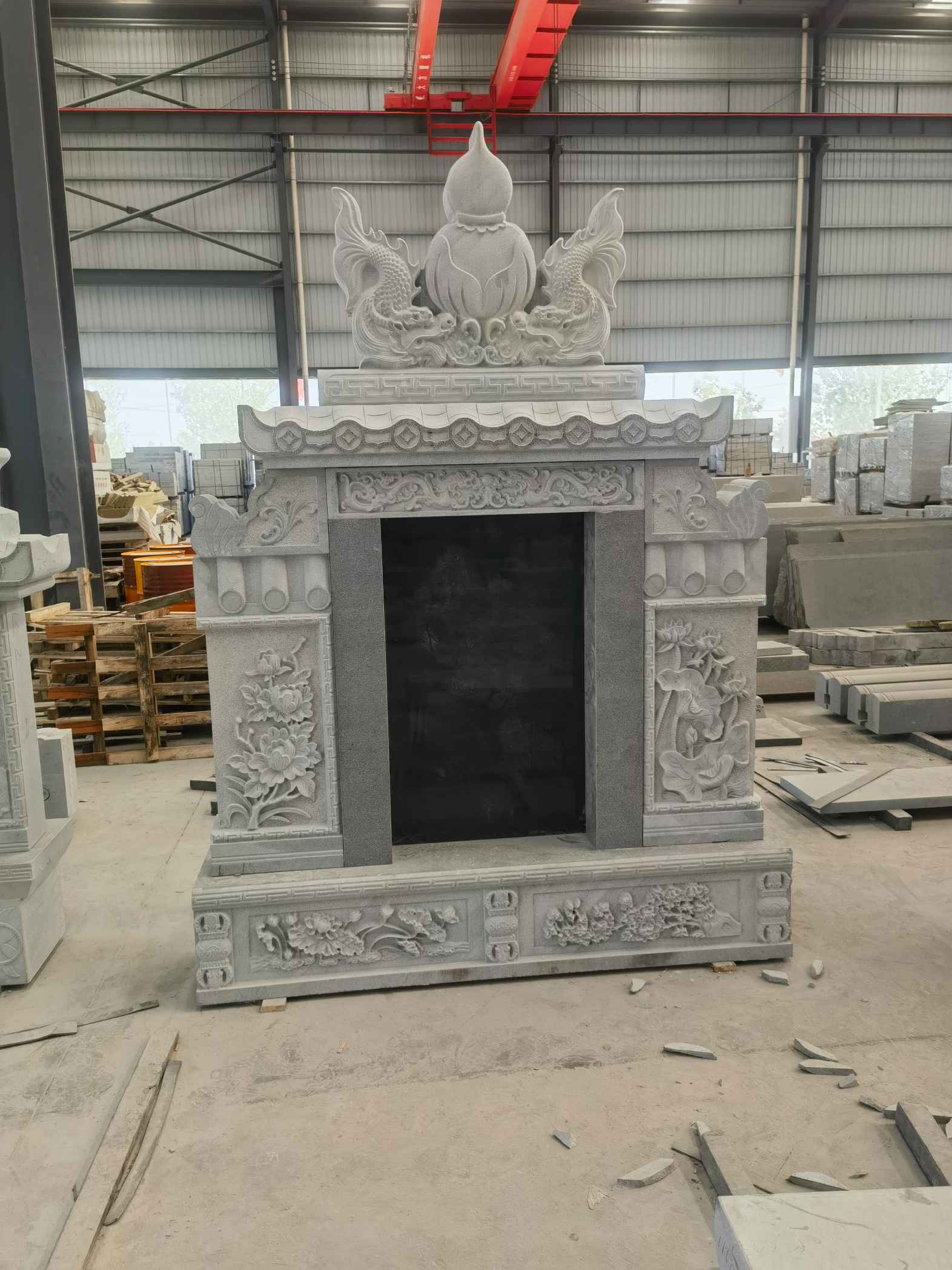 海南 芝麻灰高档墓碑、土墓，一套也支持定做