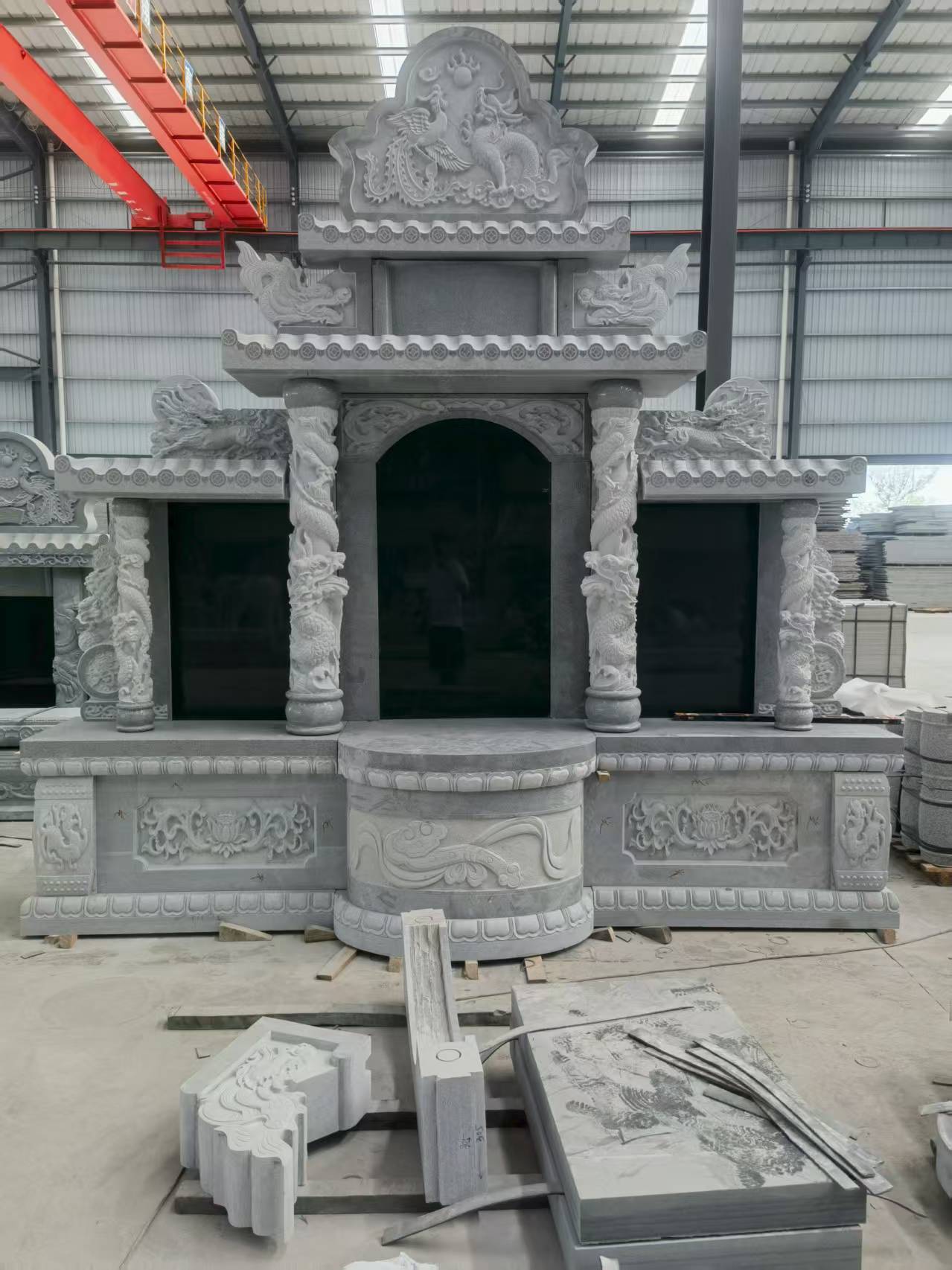 海南 芝麻灰高档墓碑，土墓，可定制