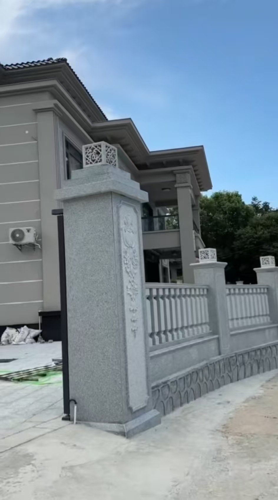 海南 芝麻白别墅围墙栏杆，私人订制