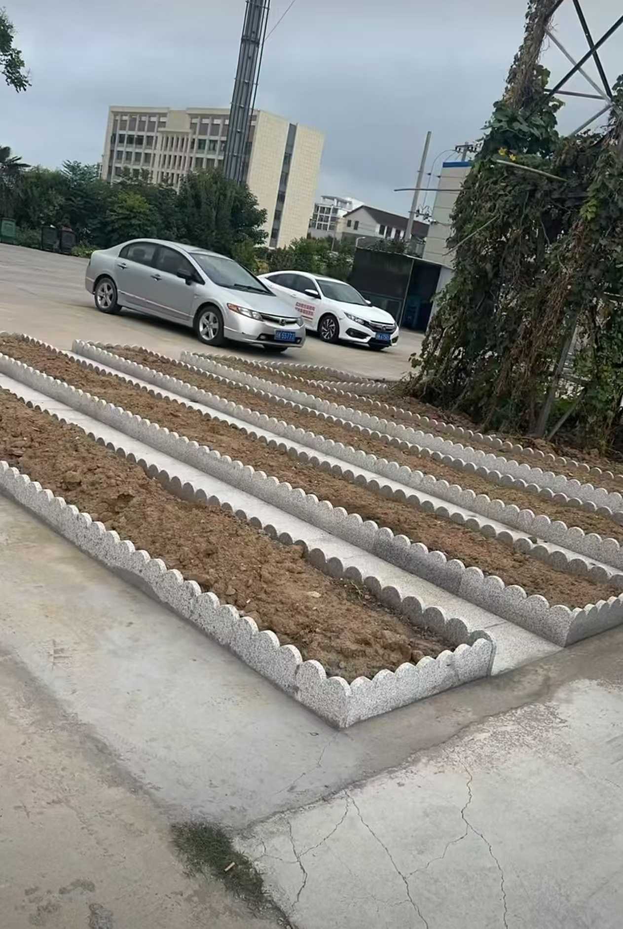 海南 花边石、花围石、花园石安装效果