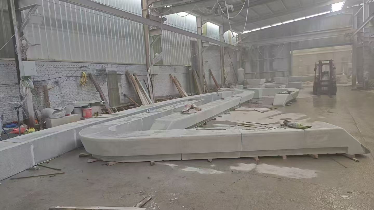 海南 花岗岩整石坐凳拼装